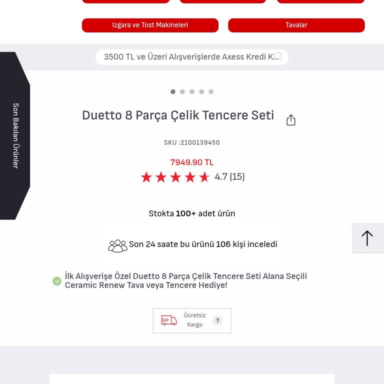 Tefal'da İlk Alışverişte Söz Edilen Tava Hediye Gelmedi