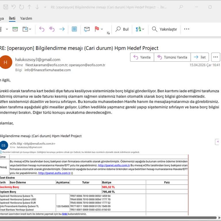 Eofis’in Haksız Kart Kullanım Ücreti Tahsilatı Ve Faizli Fatura Kesimi