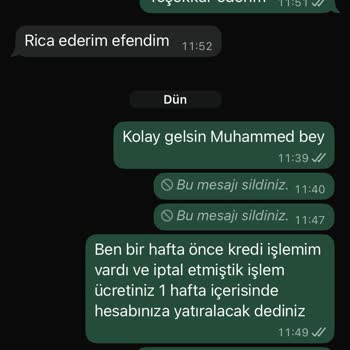Kredimenkolay.com Kredi Başvurusu Sırasında Sahte Masraflar Ve İade Talebimin Görmezden Gelinmesi