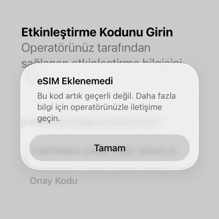 Yanlış Esim Kodu Ve Ek Ücret Talebi Nedeniyle Açılmayan Hat Şikayeti