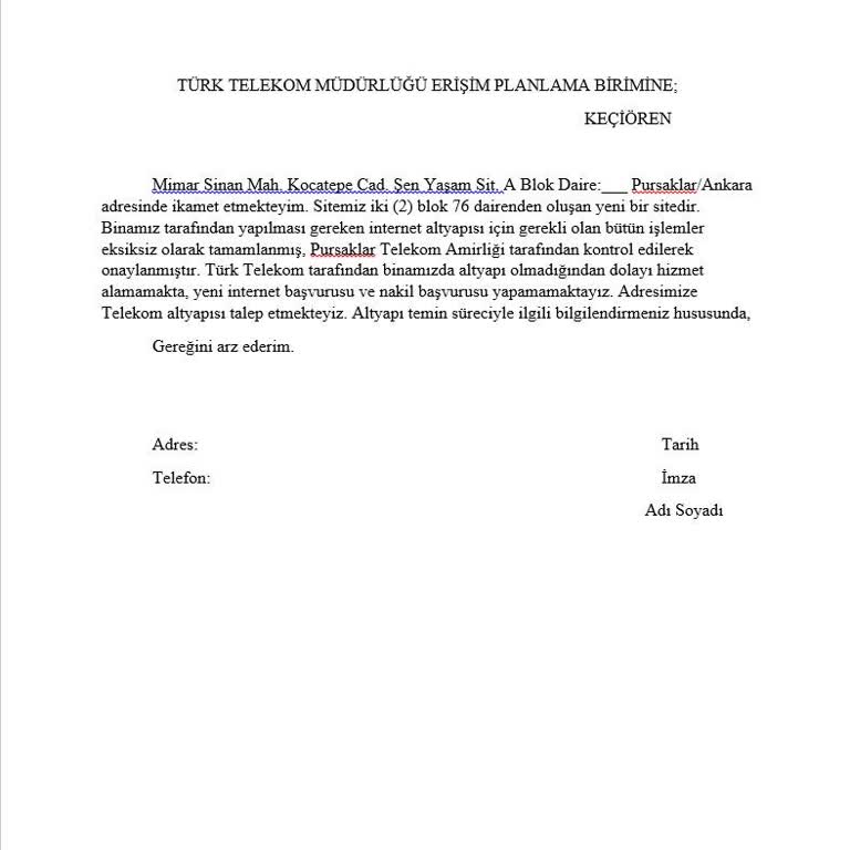 Binamıza Altyapı Getirilmediği İçin İnternet Hizmetinden Mağduruz