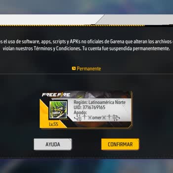 Solicito revisión y reactivación de cuenta Garena Free Fire bloqueada