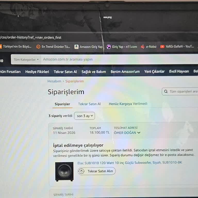 Amazon'da İptal Edilen Siparişin 18.100 TL'lik İadesi Gecikmiş Ve Müşteri Hizmetlerine Ulaşılamıyor
