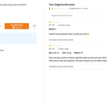 Siparişte Ürün Yerine Sadece Keseyi Almak, Stok Dışı Satış İddiası