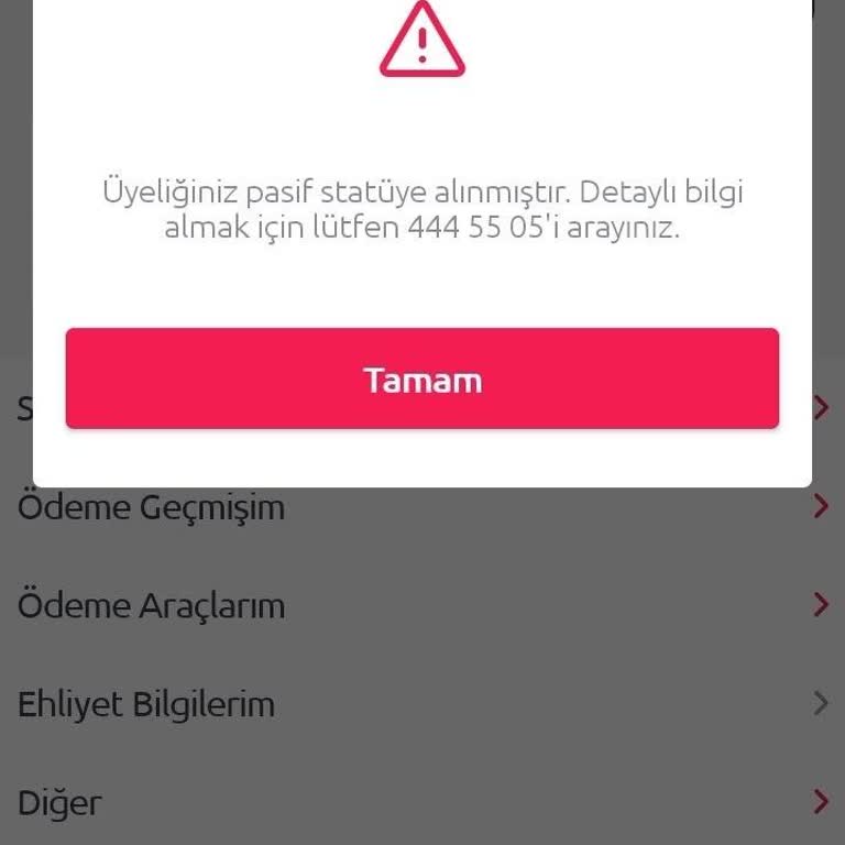 Telefon Değişikliği Sonrası Açıklamasız Üyelik Pasifleştirilmesi
