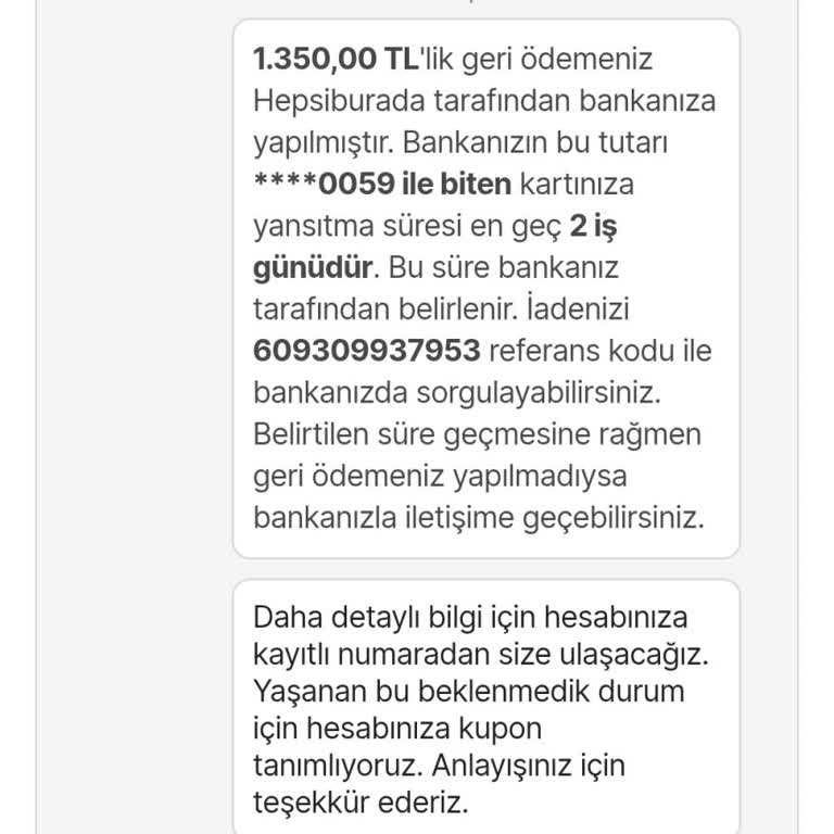 Siparişim İptal Edildi, Hediye Kuponu Verilmedi