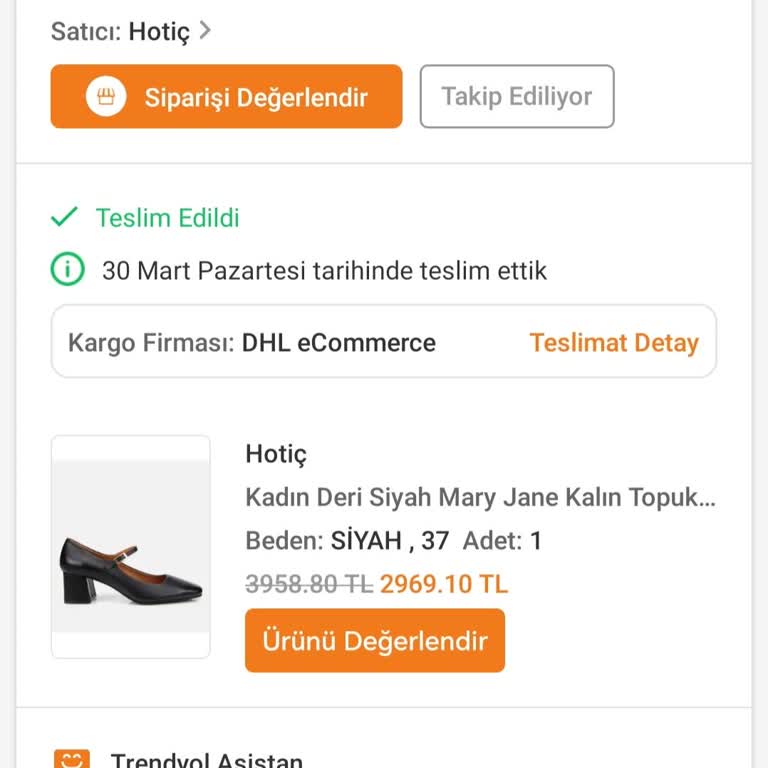 Hotiç Ayakkabı Siparişimin DHL Kargo Takibi Yok Ve Teslim Edilmedi