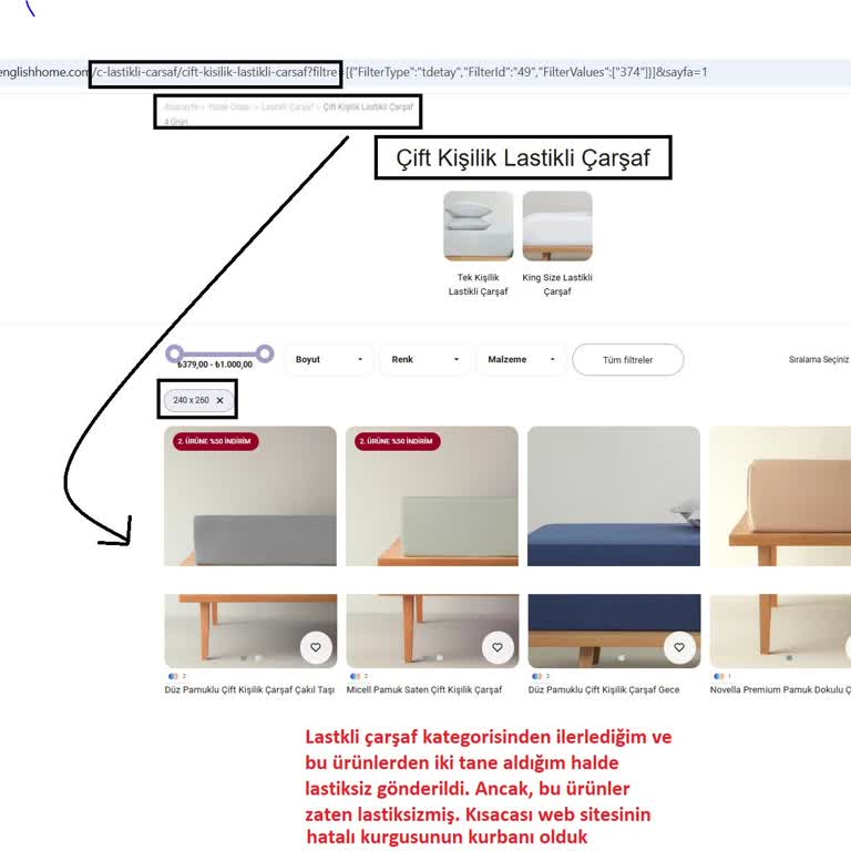 Lastikli Çarşaf İddiaları Yanıltıcı, Ürünler Lastiksiz Gönderildi