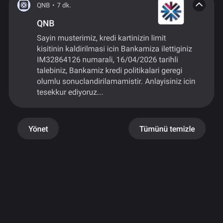 Tam Borç Ödedim, Kredi Kartı Kısıtlamam Kaldırılmadı