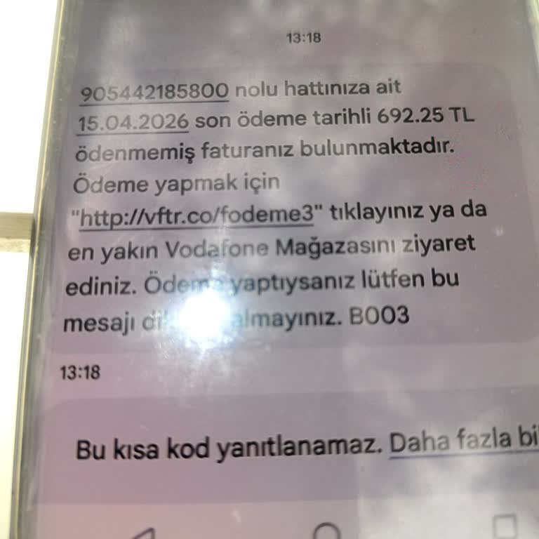 Vodafone Yanlış Bilgilendirme Nedeniyle Haksız Borç Talebi