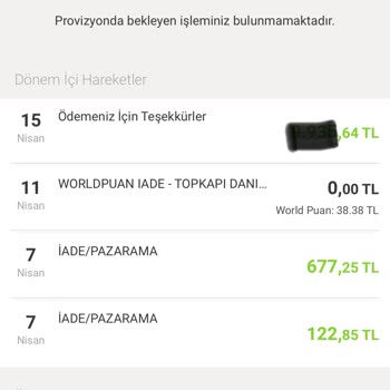 World Puanı Geri Yüklenmedi, İptal İşlemi Uzadı