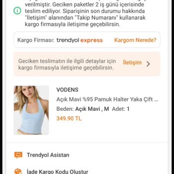 Trendyol Express Trendyol'dan Siparişim Gecikti, Müşteri Hizmetleri Sessiz