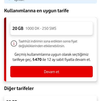 Red'li18 Tarifemin Aynı Şekilde Devam Etmesi Ve Ücretin 300 TL’ye Düşürülmesi