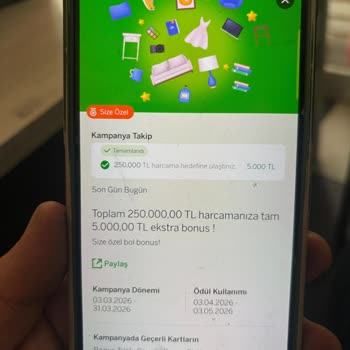 Garanti Bonus Kredi Kartımda 5.000 TL Bonus Yüklenmedi