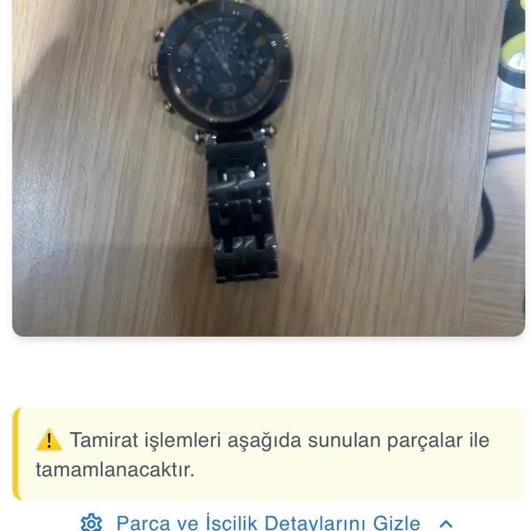 Saatim Parçaları Eksik Kordonu Kırık Şekilde Geri Gönderildi Bilgilendirme Yok
