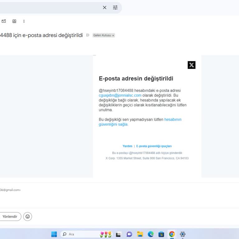 İzinsiz E‑Posta Değişikliği Hesabımın Güvenliğini Tehdit Ediyor