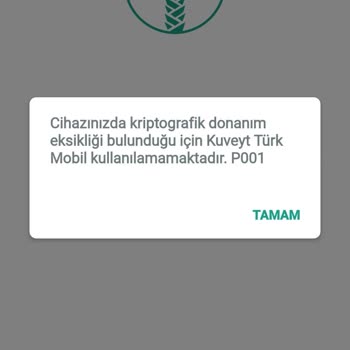 Kuveyt Türk Mobil Uygulamasındaki Kriptografik Donanım Hatası Emekli Maaş Transferini Engelliyor