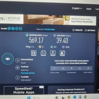 Sözleşmeli 1000 Mbps Fiber Hattımda Sürekli Hız Düşüşü Ve Kesintiler