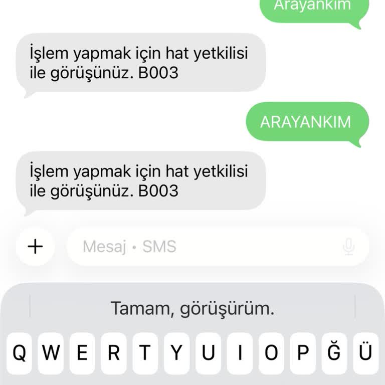 İşlem Kısıtı Nedeniyle Vodafone Hattımda Tarife Değişikliği Yapılamıyor