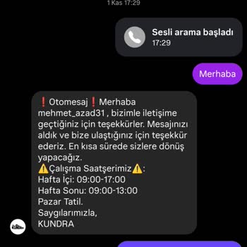 Kundra.com.tr'de 6.800 TL Ödeme Edilen Siparişim Teslim Edilmedi Ve İade Edilmedi