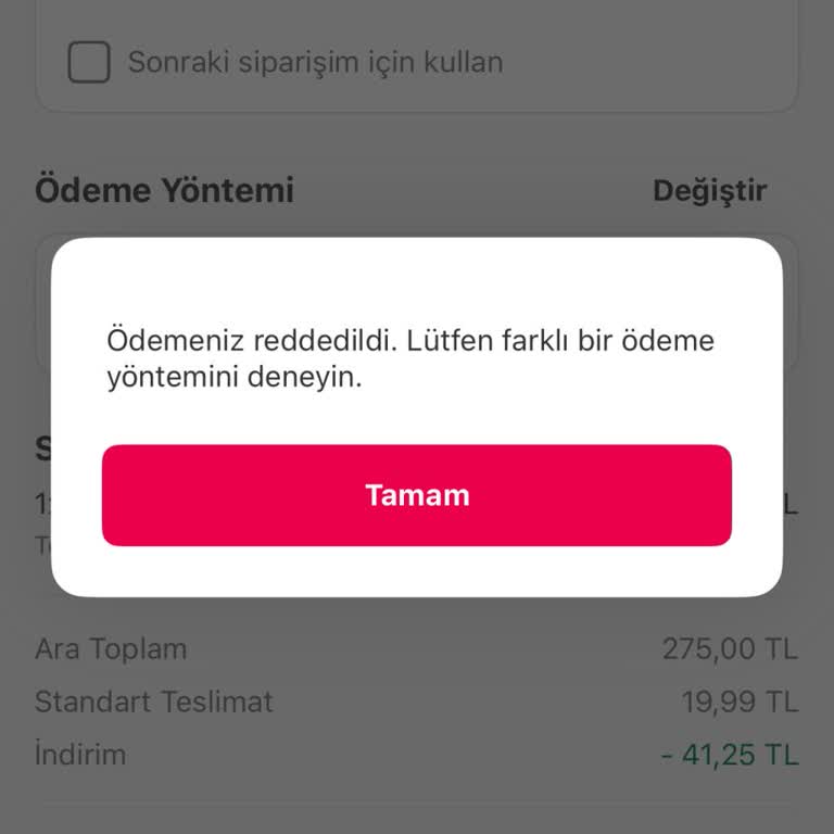 Ödeme Sorunu Ve Müşteri Temsilcisine Ulaşılamaması