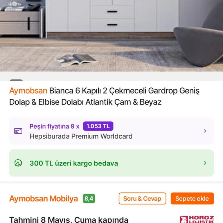 Hepsiburada’da Ödenen Gardırop Siparişi Tedarik Edilemedi Ve Fiyatı Artık Yüksek