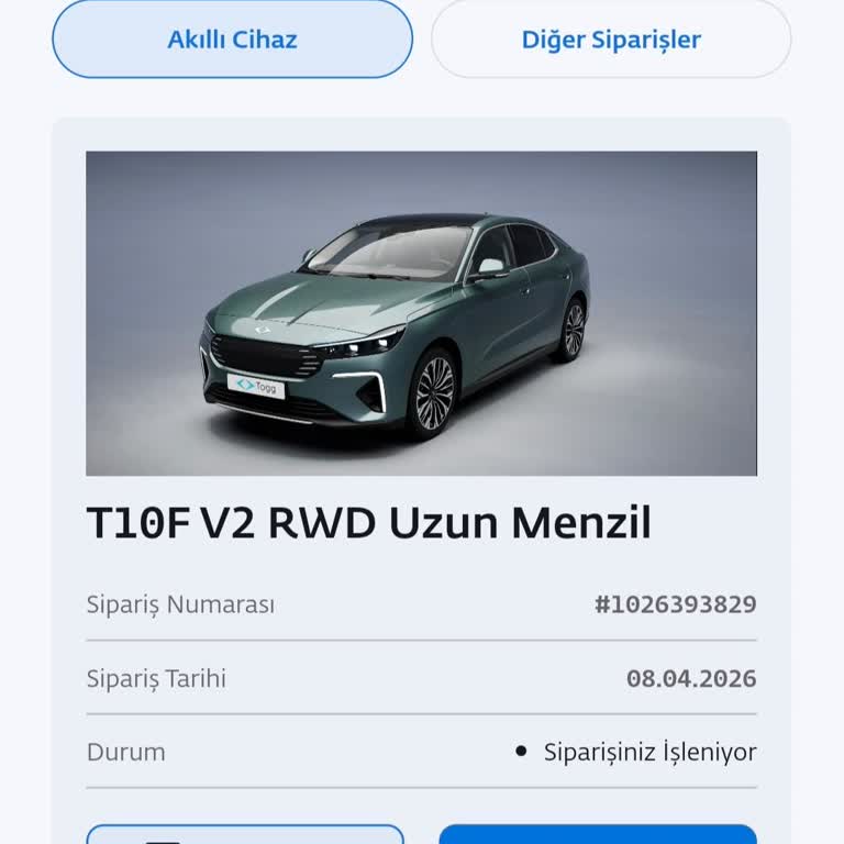 Trumore Uygulamasında T10F V2 Siparişinde Şasi Numarası Verilmemesi Ve İletişimsizlik