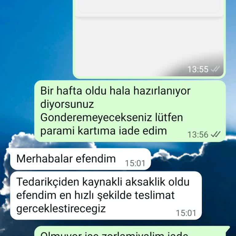 Ödenen 2.499,60 TL Tutarındaki T-Shirt Siparişi Teslim Edilmedi Ve İade Talebi