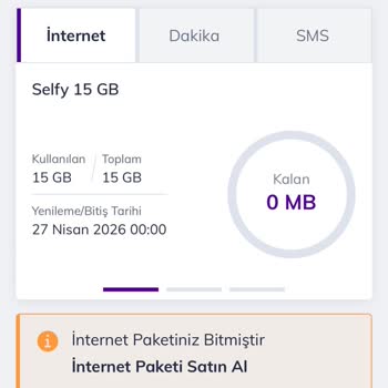 15 GB'lik İnternet Paketi Eksikliği Ve Haksız Aşım Ücretleri