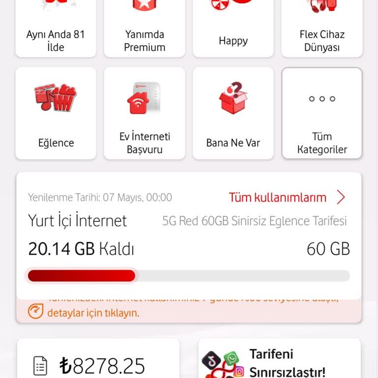 Yüksek Fatura Tutarı Nedeniyle Hattımın Açık Kalması Ve Taksitli Ödeme Talebi