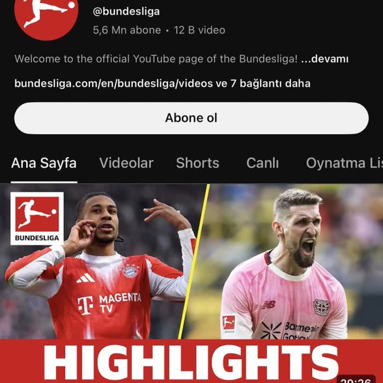 Youtube.com Bundesliga Kanalının Telif Engelleri Kaldırılmalı