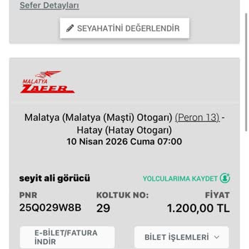 Otobüs Arızası Nedeniyle Cenazeye Geç Kalan Yolcunun 1200 TL İadesi Talebi