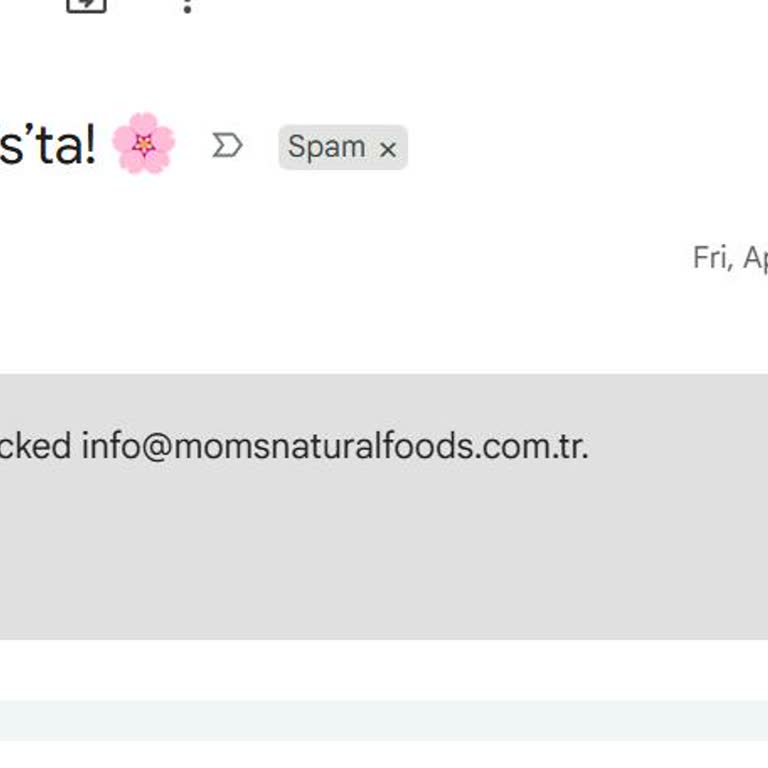 Mom's Natural Foods Gelen Gereksiz Reklam Mailleri Ve Kişisel Verilerin Silinmesi Talebi