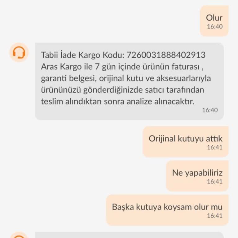 Müşteri Temsilcisinin Yönlendirmesine Rağmen İade Reddi Ve Ürün Değişimi Talebi
