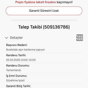 Arçelik Buzdolabında Tekrarlayan Buzlanma Ve Su Sızıntısı Nedeniyle Ücretsiz Ürün Değişimi Talebi