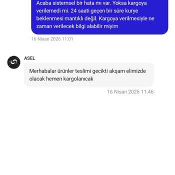 Aynı Gün Kargo Sözünü İhlal Eden Asel Satıcısı Ve Epttavm Müşteri Hizmetine Şikayet