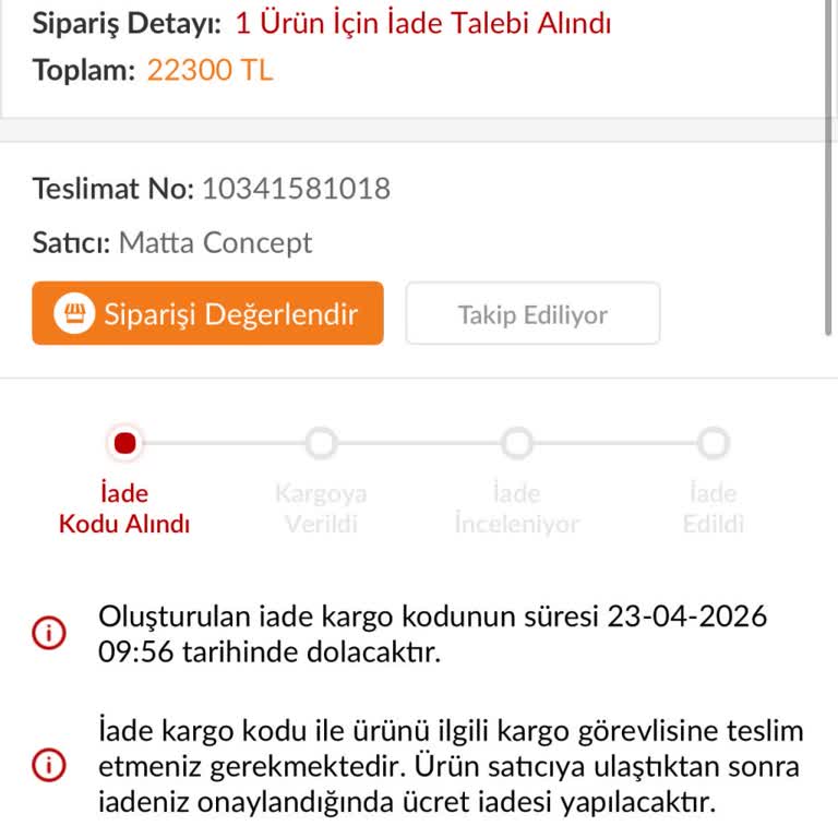 Teslim Edilmemiş Masanın Ücret İadesi Ve Satıcıya Uyarı