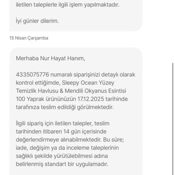 Teslim Edilmediği Halde Teslim Edildi Olarak Görüntülendi Ve Çözüm Sunulmadı