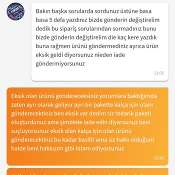 Eksik Ürün Gönderimi Ve Satıcı İletişim Sorunları