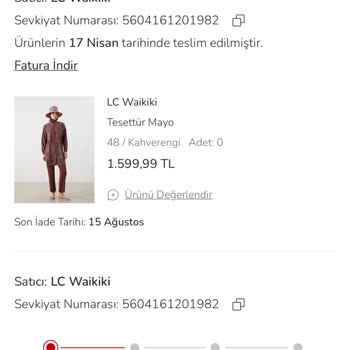 Dört Parçalı Haşema Siparişinde Yalnızca Üst Parça Gönderildi Ve Tam İade Talebi