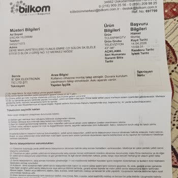 Renk Ve Görüntü Kalitesi Hayal Kırıklığı, 15 Günlük İade Hakkı İhlali