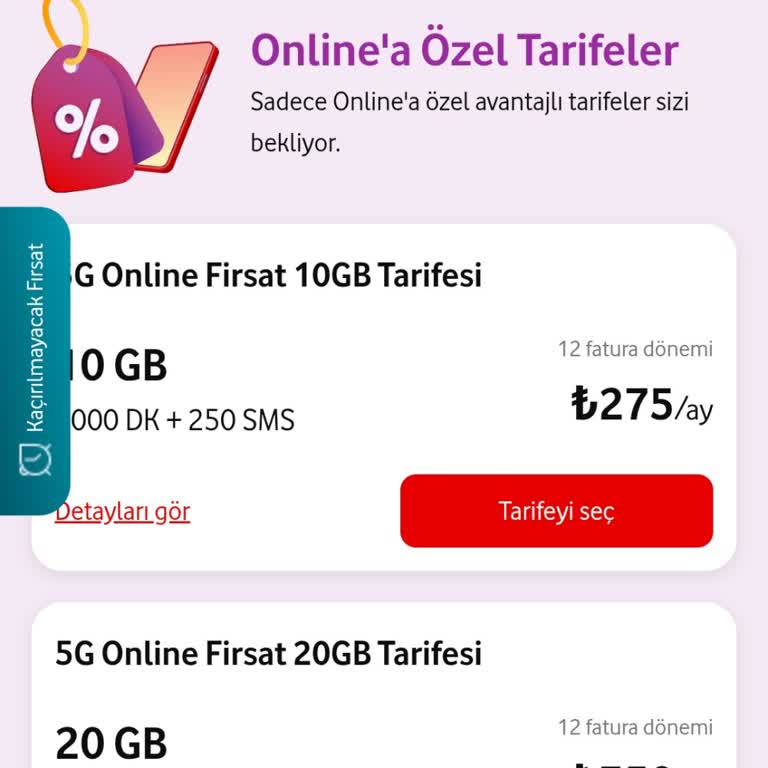 Mevcut Red 20 Tarifemde Kalma İsteği Ve Fahiş Üst Tarife Teklifi
