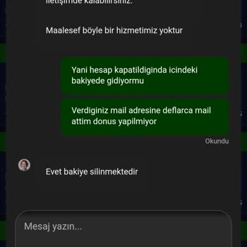 6.000 TL Bakiyem Haksız Şekilde Silindi, Hesabım Kapatıldı