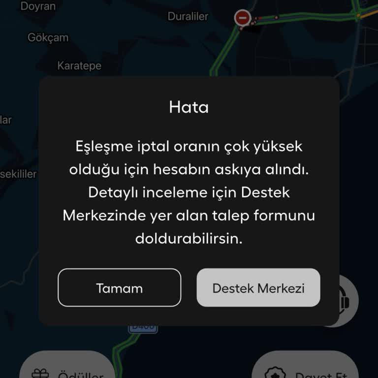 Yanlış Mesafe Gösterimi Nedeniyle İptal Oranım Arttı Ve Hesabım Kapatıldı