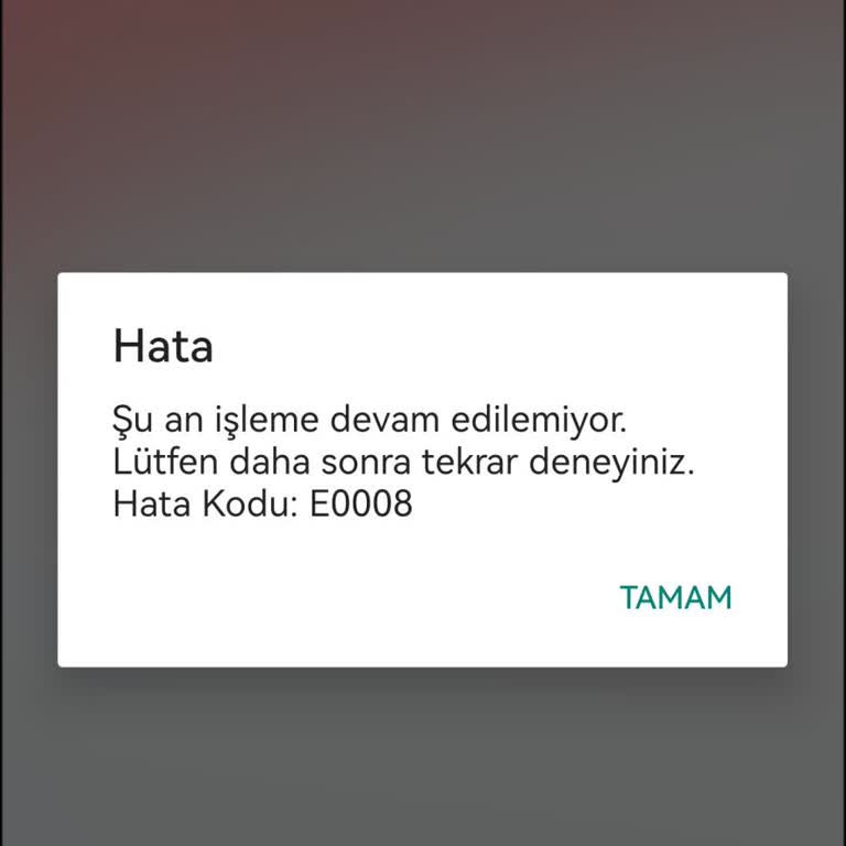 E-Görüş Uygulamasındaki E0008 Hatası İletişimi Engelliyor