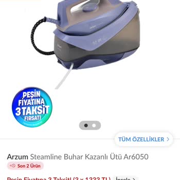 İlk Kullanımda Kıyafeti Yakan Arzum Ütü