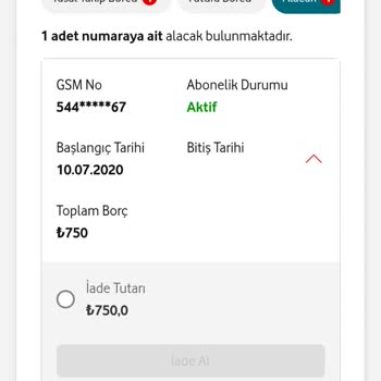 750 TL Vodafone Pay Kodunun Verilememesi Hatalı Migros Kodu Ve İade Linkindeki Sorun