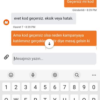 750 TL Vodafone Pay Kodunun Verilememesi Hatalı Migros Kodu Ve İade Linkindeki Sorun