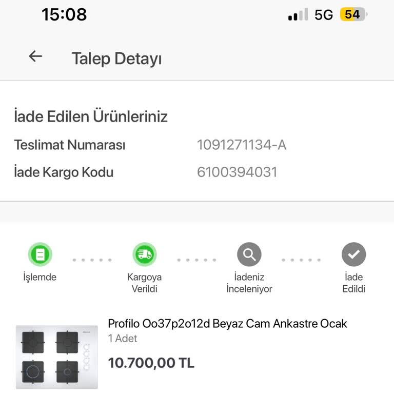 Geçersiz İade Kodu Ve Uzayan İade Süreci