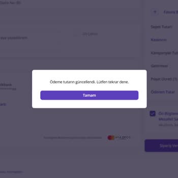 Ödeme Aşamasında Hata: Sipariş Oluşturulamıyor